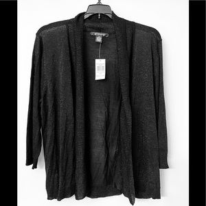 89th & Madison Black w silver sparkle woven in sweater size 2x